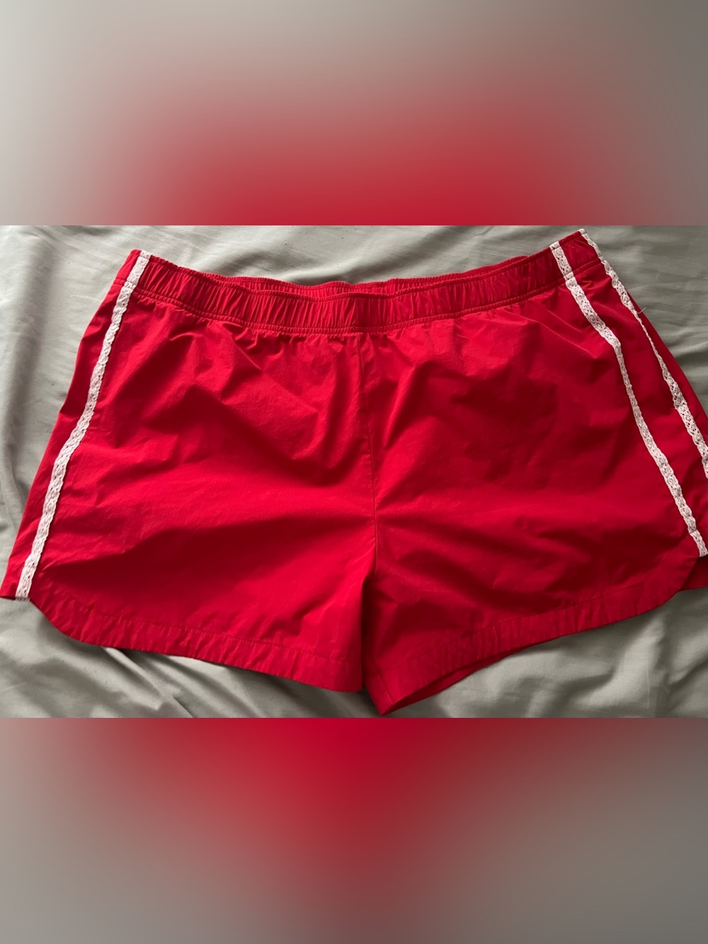 Red plus size old navy high waist trektech run shorts 2X